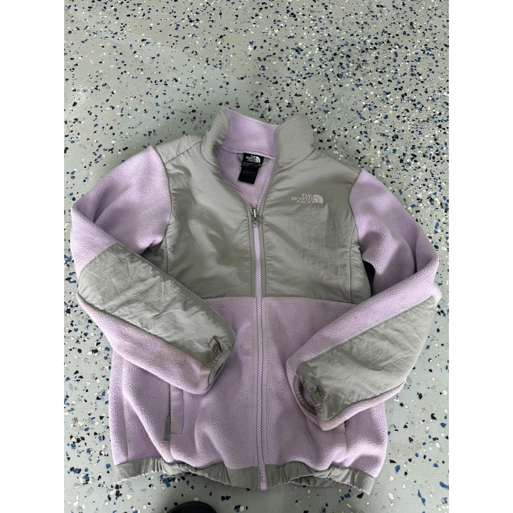 The North Face Girls Fleece Jacket Full Zip Lavender Gray Size M (10/12)‎